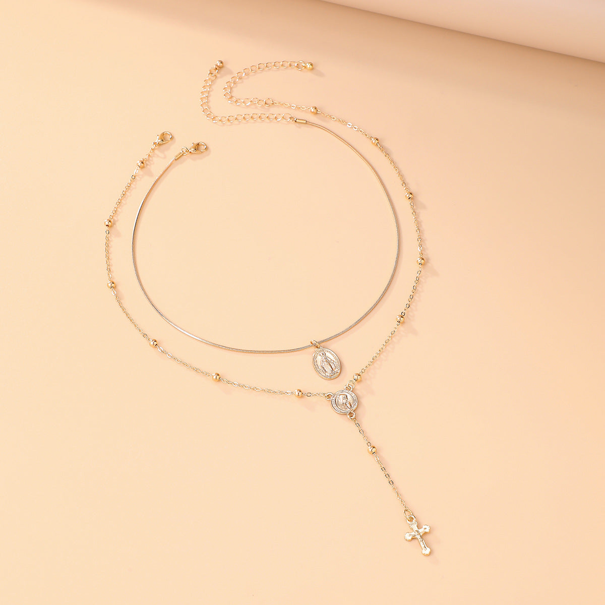Blakley Colorful Layered Necklace - Gold - Style 06108 [V1OC163S]