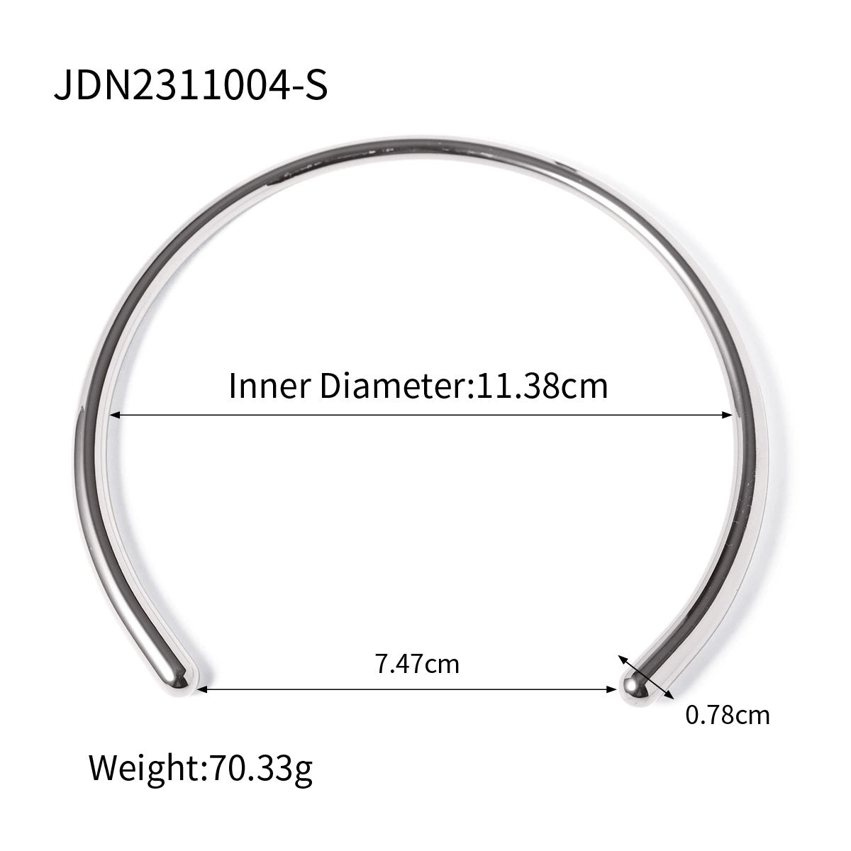 Ara Heart Layered Necklace - JDN2311004-S [JH5RNX0Q]