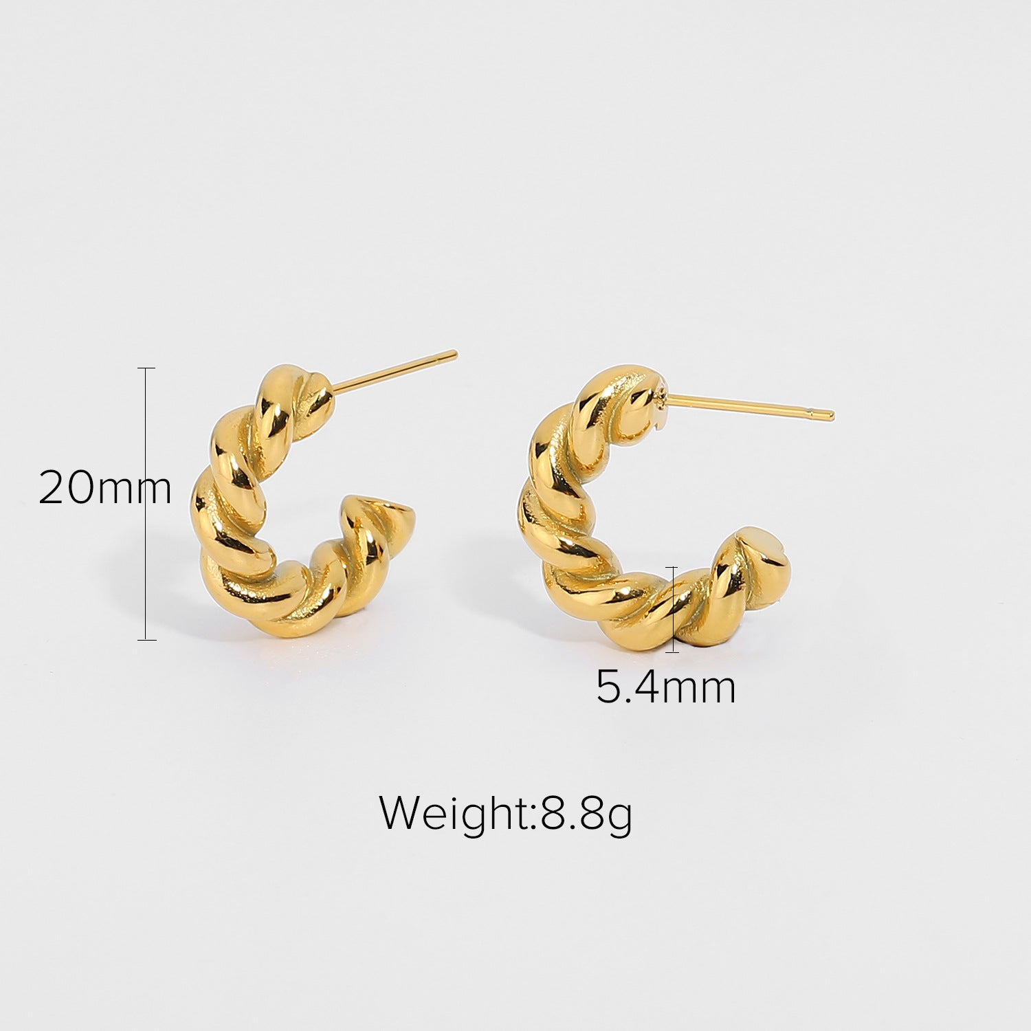 Ifeoluwa Croissant Hoop Earrings - Gold Tone F [GY8I9U7L]