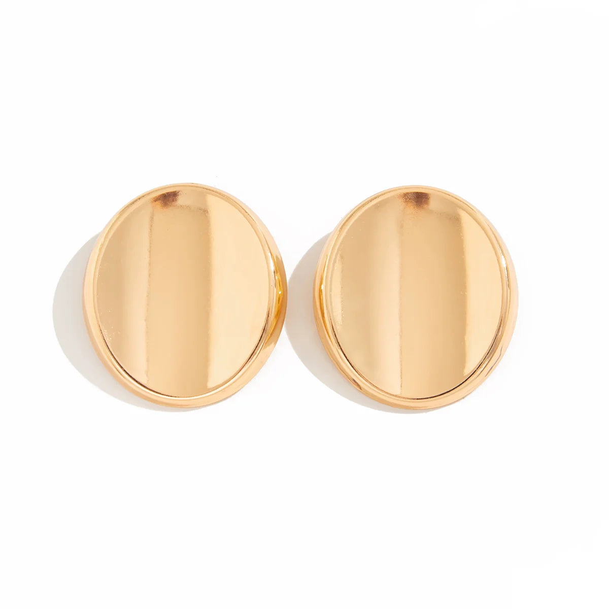 Arely Oval Stud Earrings - Large Gold