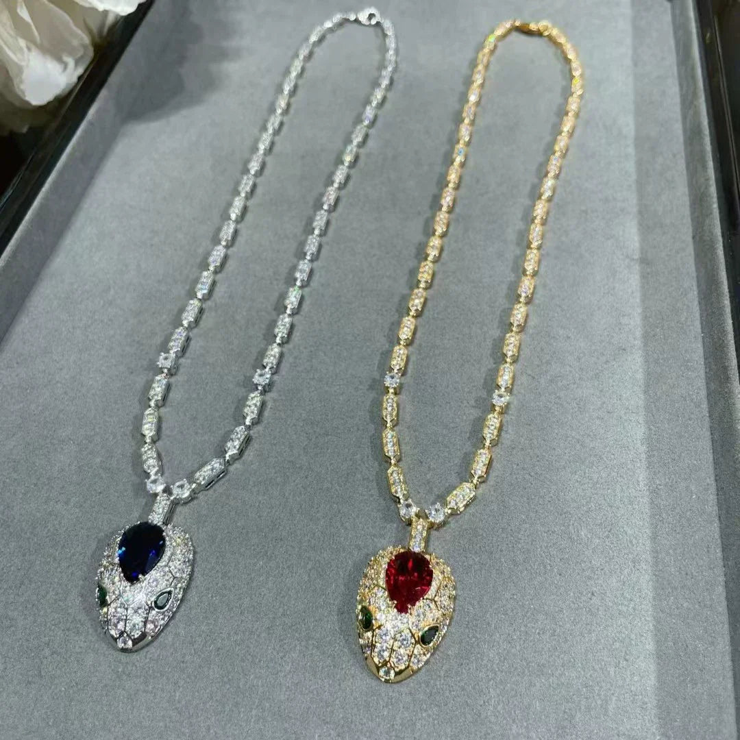 Juliett PavŽ Serpent Necklace - White Gold Full Diamond