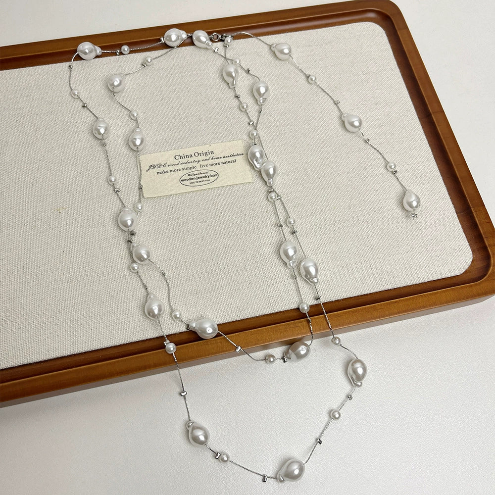 Natalya Layered Heart Pearl Necklace - As Pictured Necklace [W9VLNZWB]