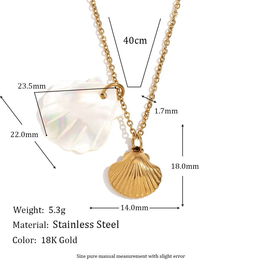 Kayleah Ocean Treasure Necklace - Ocean Wind Pendant Necklace Style 10 - Gold [XU796ZBX]