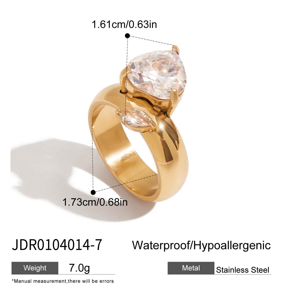 Juanita Cross Zircon Ring - Ring (JDR0104014-7) [USKZFZS2]