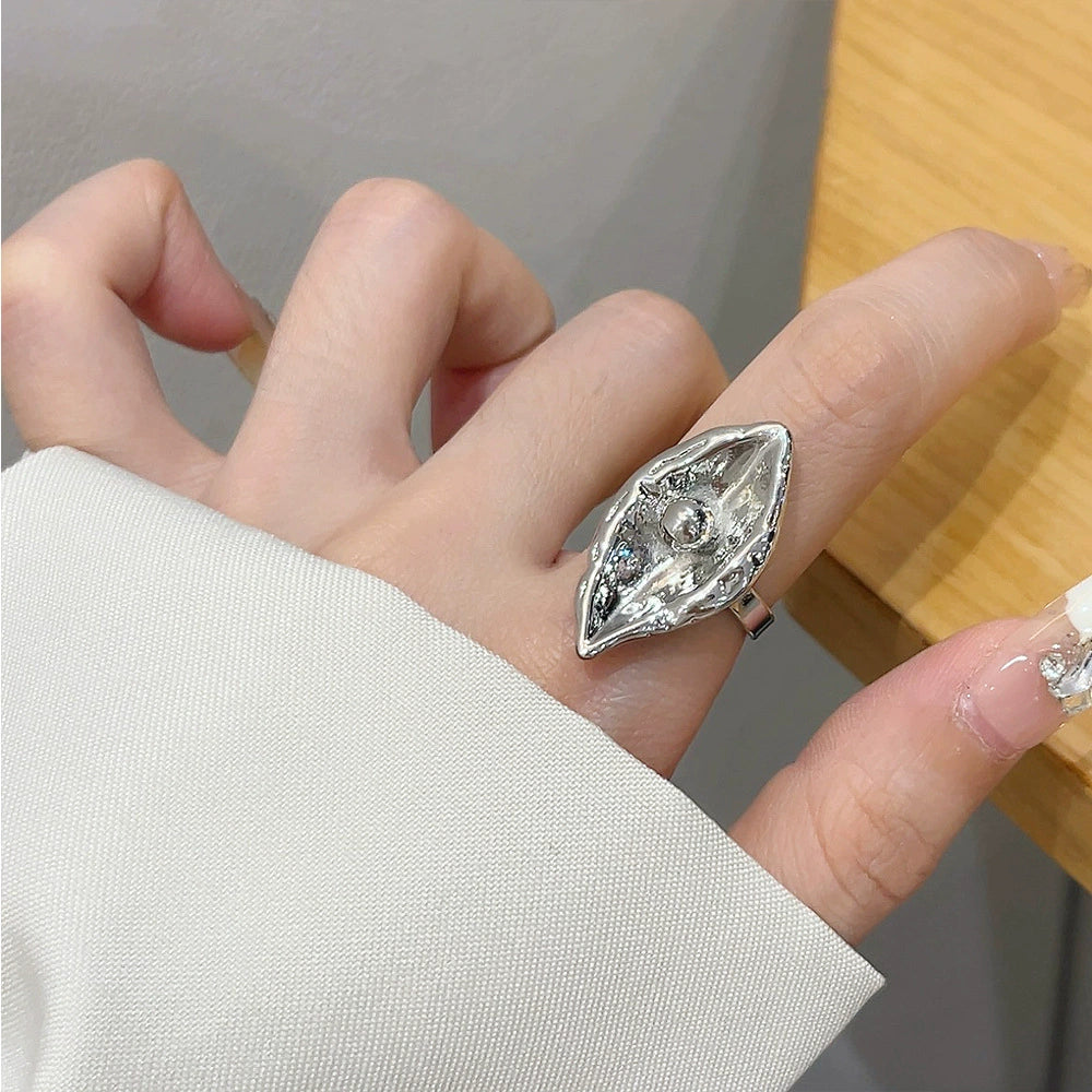 Christy Pleated Floral Ring - Oval Ring [88KO90BX]