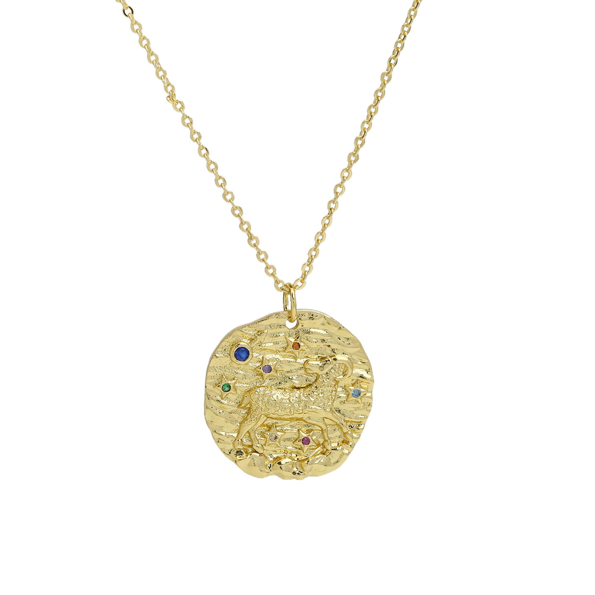 Melony Zodiac Pendant Necklace - Capricorn [5OM3KRHS]