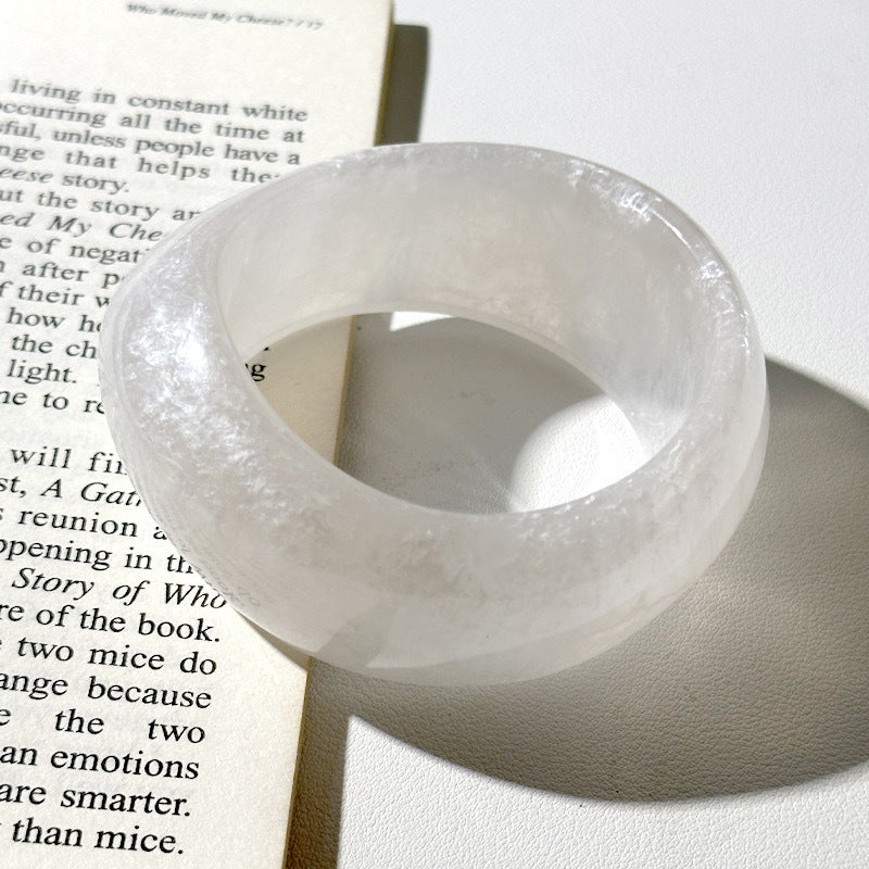 Rylin Marbled Resin Bangle - E - Cosmic Black Swirl [E297S7JC]