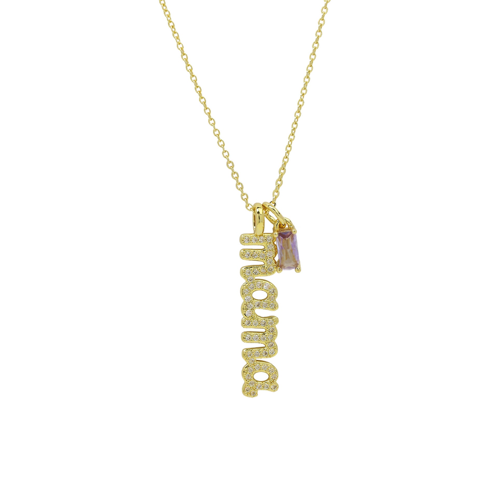 Alayjah Mama Birthstone Necklace - June Birthstone Necklace [41KKZJ2L]