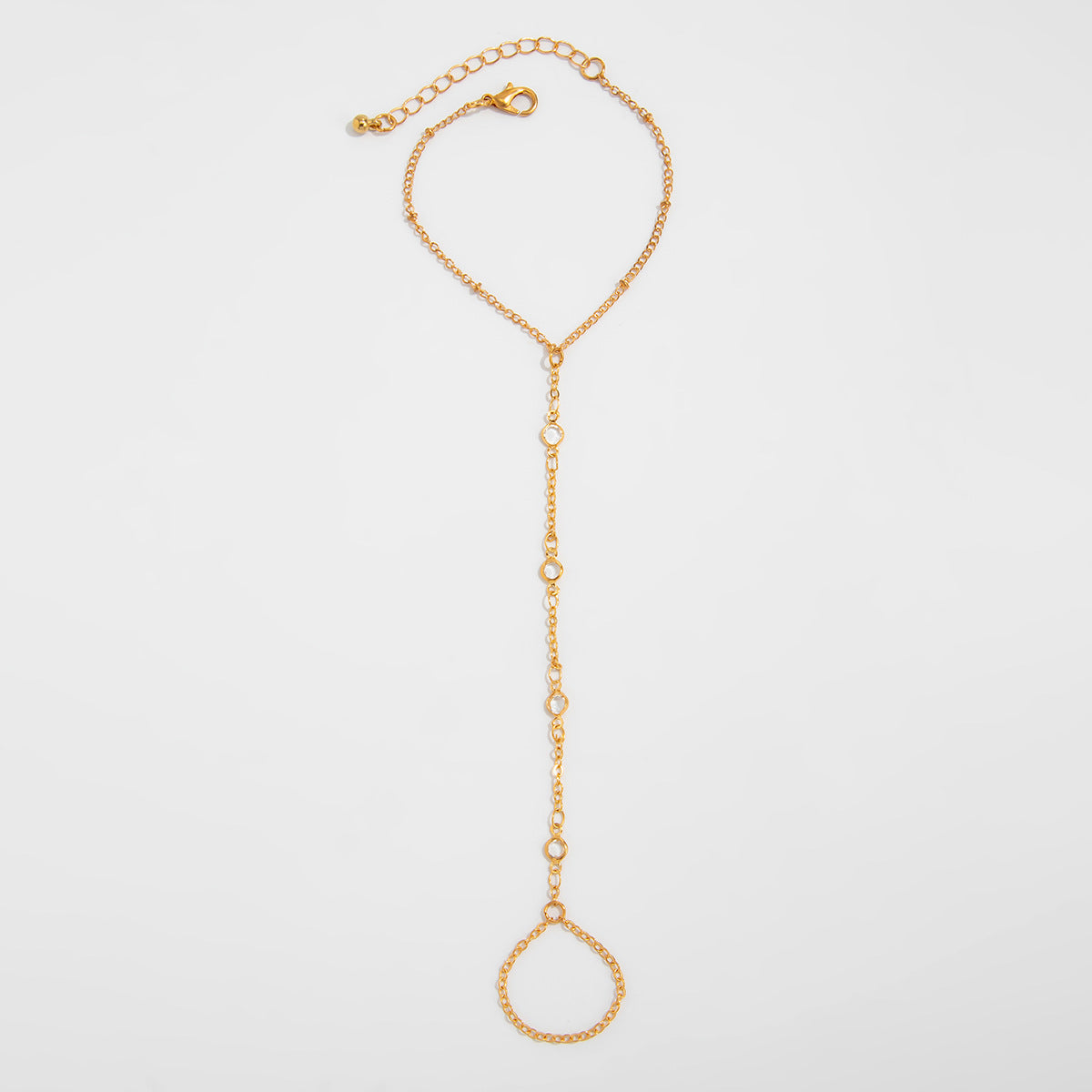 Tahiry Layered Rhinestone Hand Chain - Gold 1 [8QIQU63L]