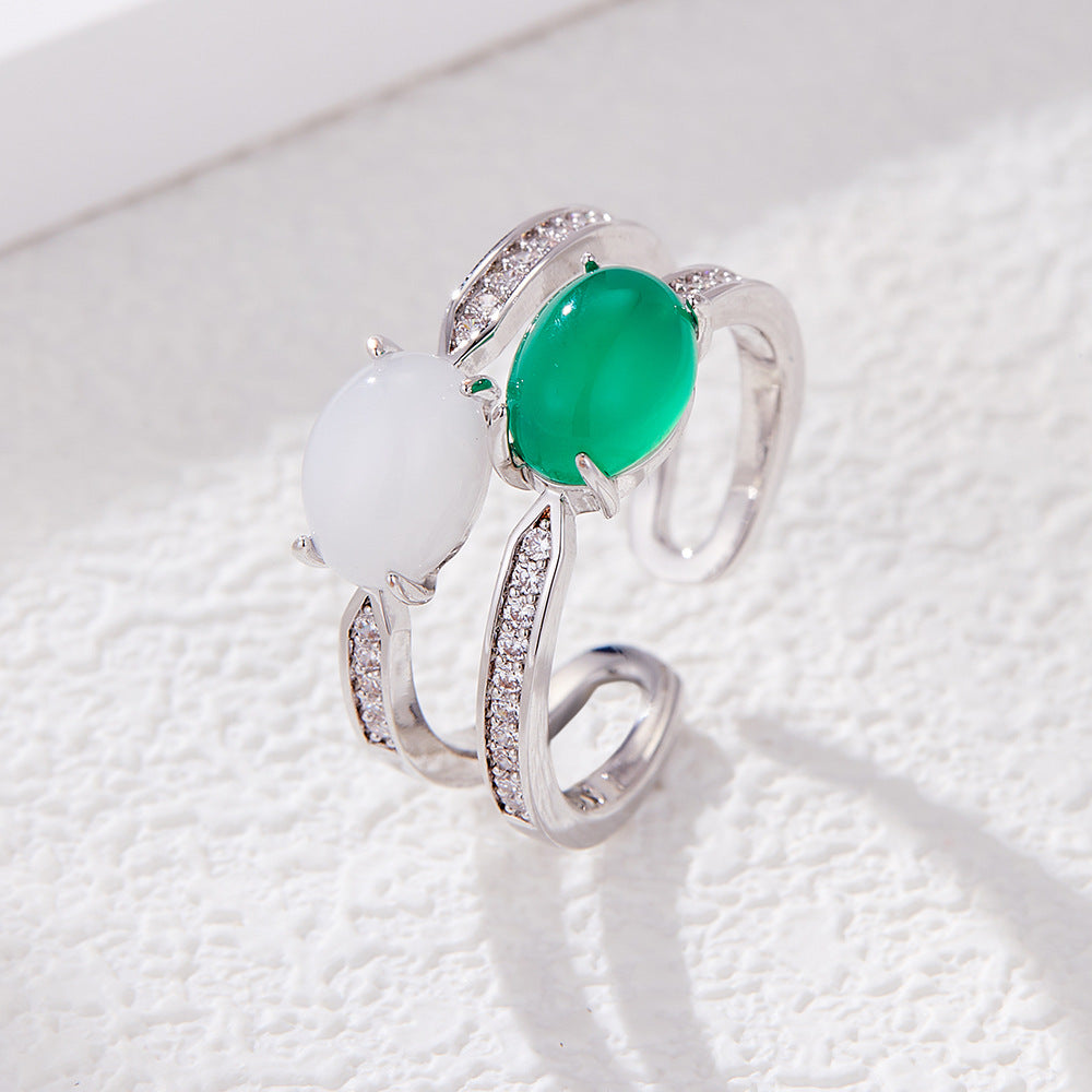 Laniya Emerald Double Band Ring - Style 1 [08KE725K]