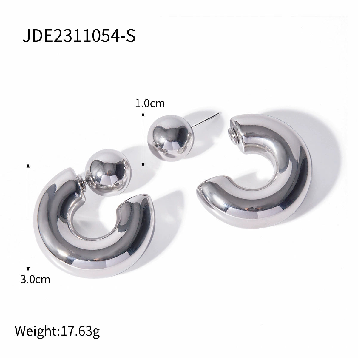 Nikita Gold C-Hoop Earrings - JDE2311054-S