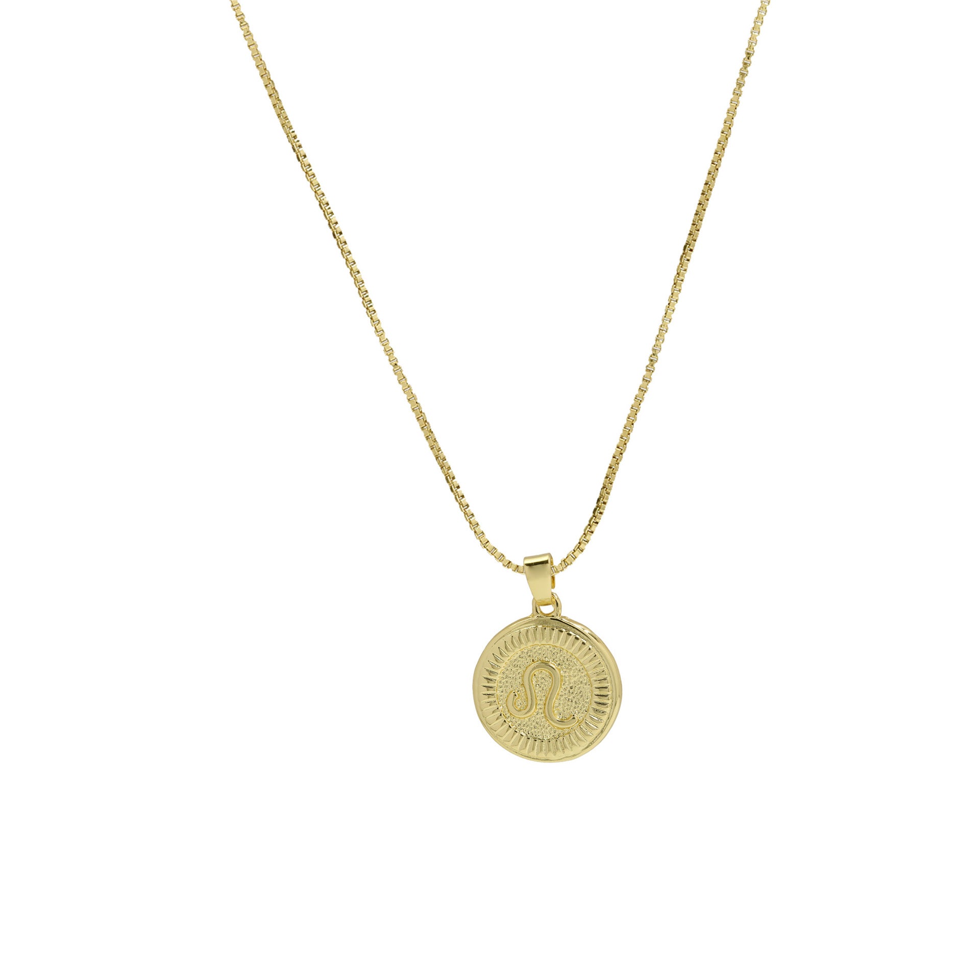 Maddelyn Zodiac Coin Necklace - Leo [9BZ55JDD]