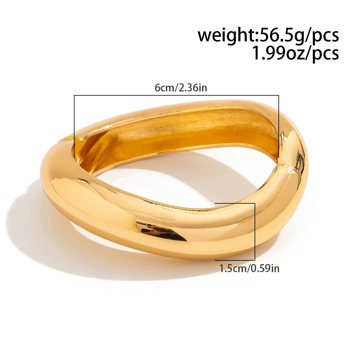 Romi Metal Statement Jewelry - Style 03 Bracelet Gold [TM9L84S9]
