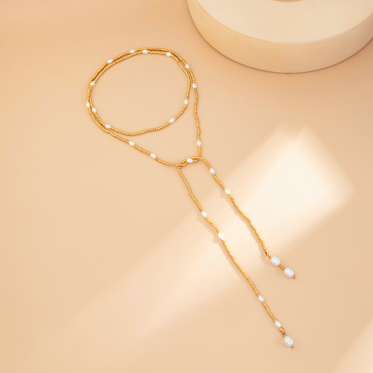 Sunshine Layered Beaded Necklace - Style 7291 Gold [1D3F0D4V]