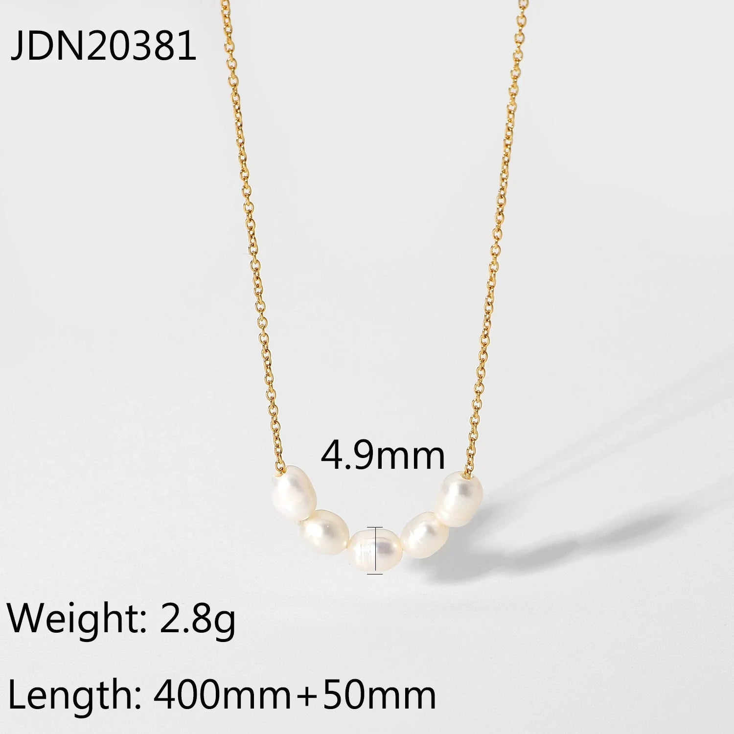 Alainna Gold Layered Pearl Necklace - JDN20381