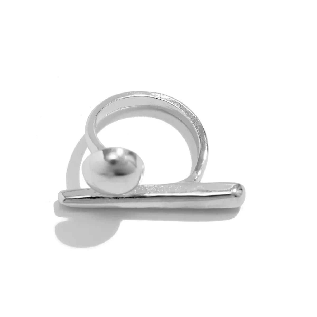 Alba Minimalist Orb Ring - Silver