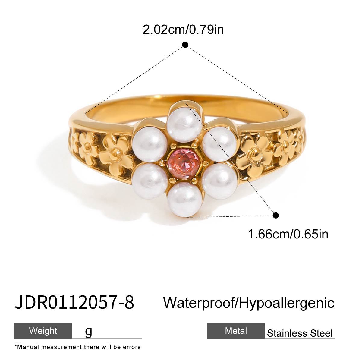 Anshika Pink Zircon Statement Ring - JDR0112057-8 [4EGQ7X2U]