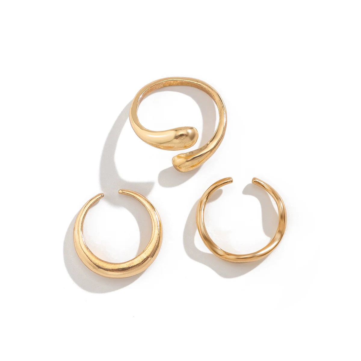 Natalynn Irregular Ring Set - Light Gold