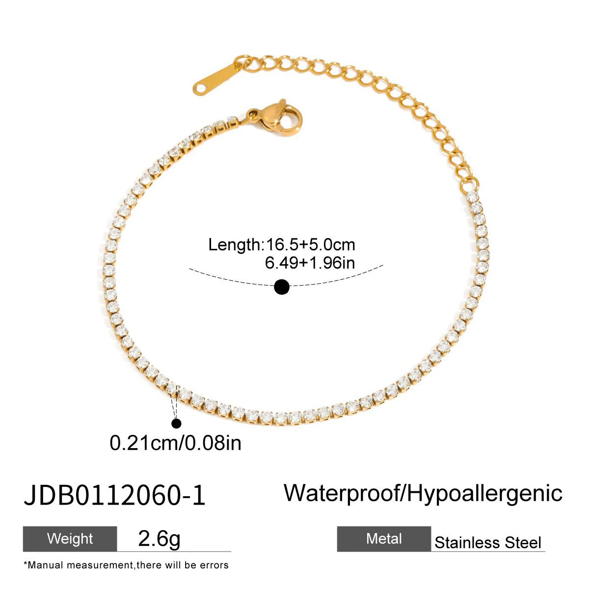 Ayaat Zircon Stacked Bracelets - JDB0112060-1 [QZOKE7ZE]