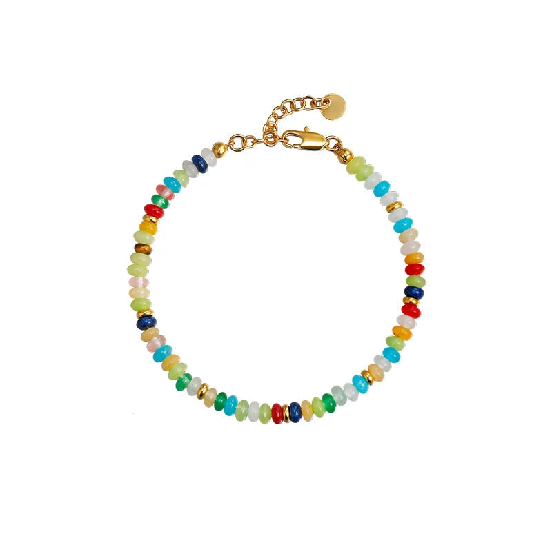 Gracy Rainbow Beaded Necklace - Rainbow Guardian Beaded Bracelet