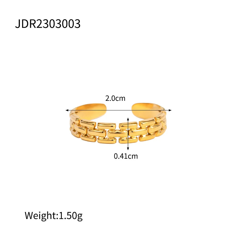 Sienna Malachite Gold Plated Ring - JDR2303003