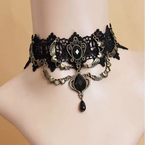 Amran Crystal Lace Choker - Style 29 [ZB8E307K]