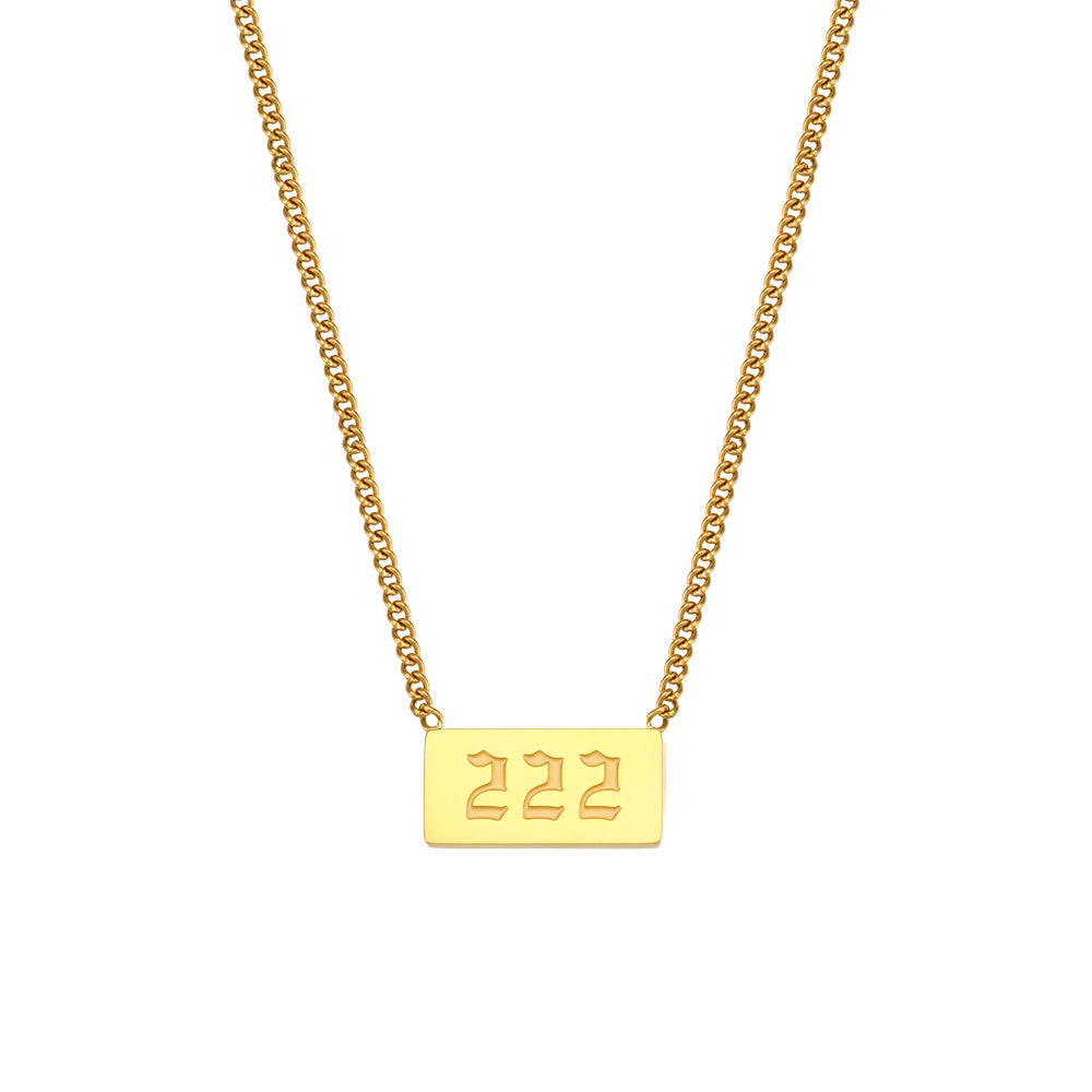 Evelia Angel Number Necklace - Angel Number Necklace - 222 [X1ZJ83AU]