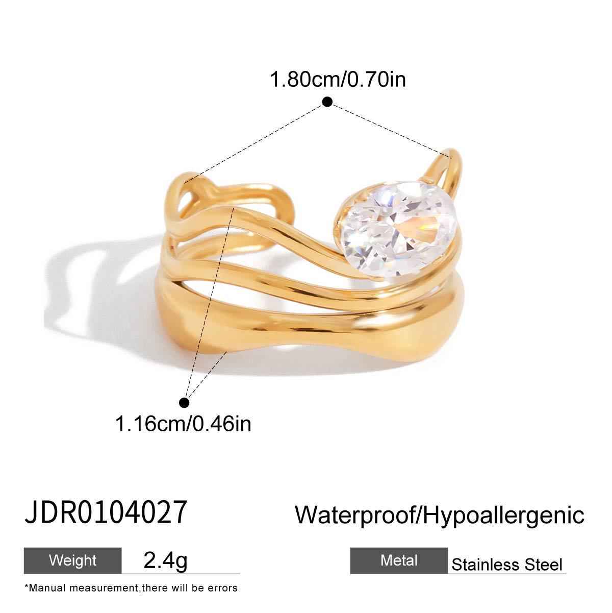 Maris Geometric Zircon Ring Set - Style JDR0104027 [HYQB5FKO]