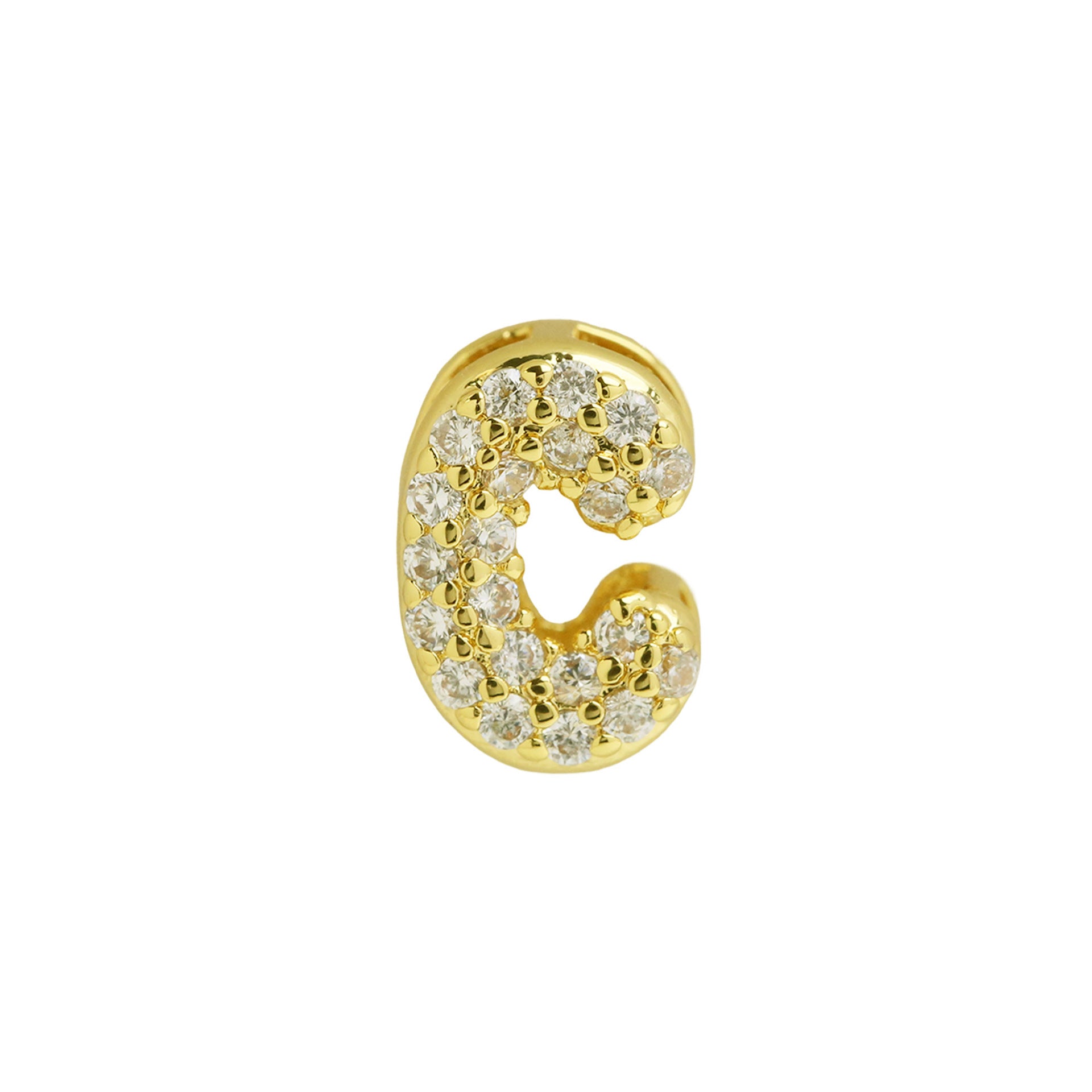 Makinley Bubble Letter Charm - Gold Pendant C [H7RXG9GD]