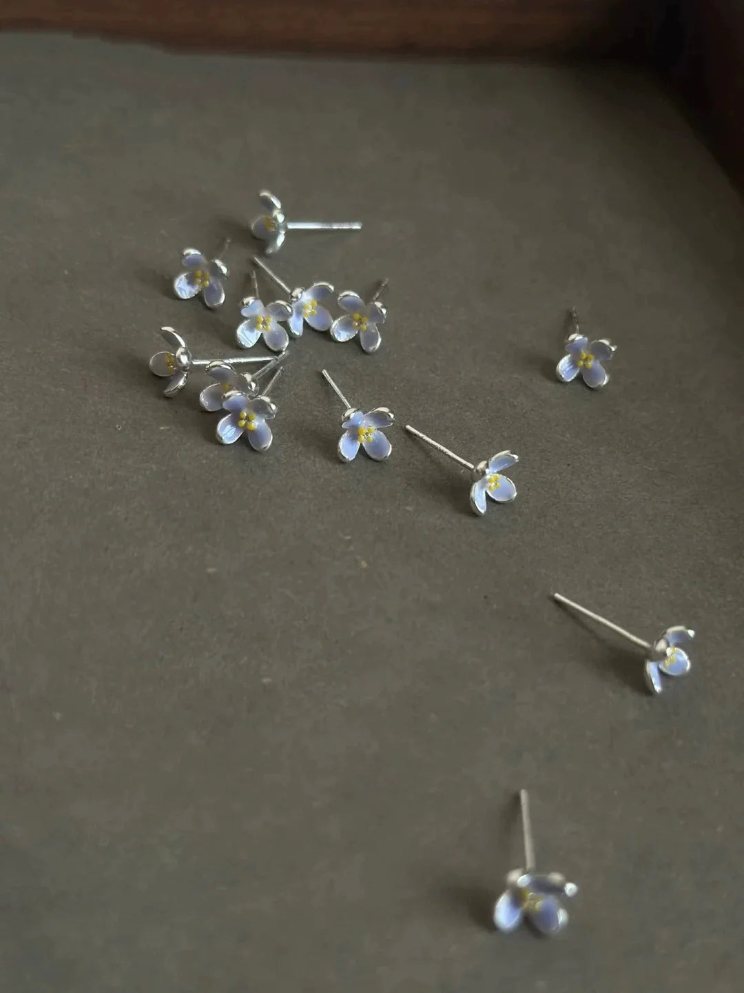 Agnes Lilac Blossom Studs - Lilac Stud Earrings