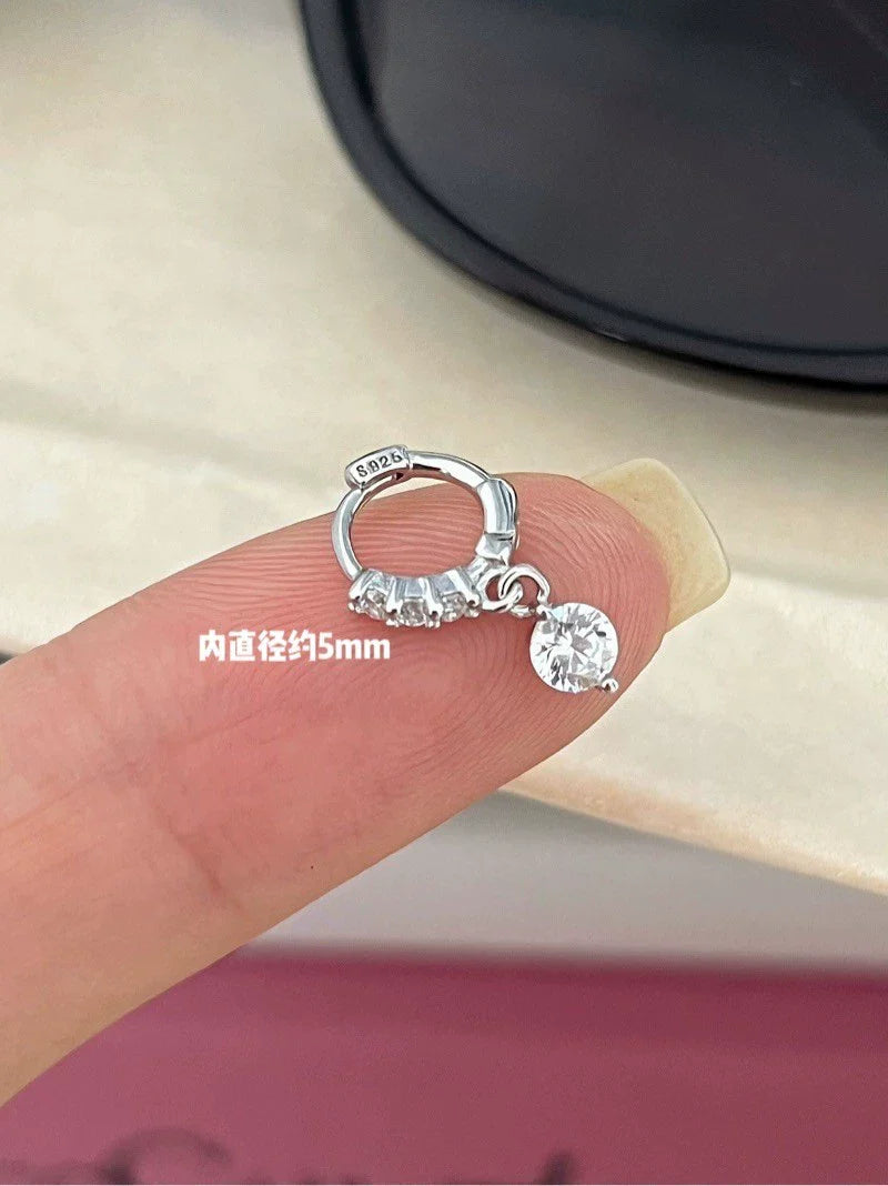 Kween Sparkle Waterdrop Hoops - Single Waterdrop Hoop