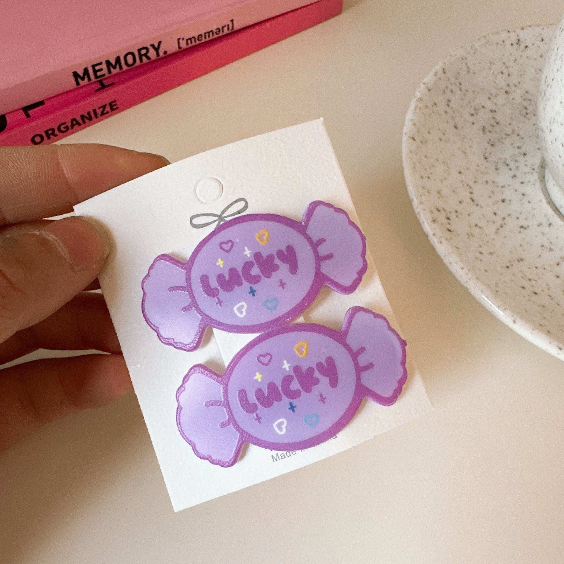 Mckenna Sweet Candy Hair Clips - Purple (Pair) [871WHPBB]
