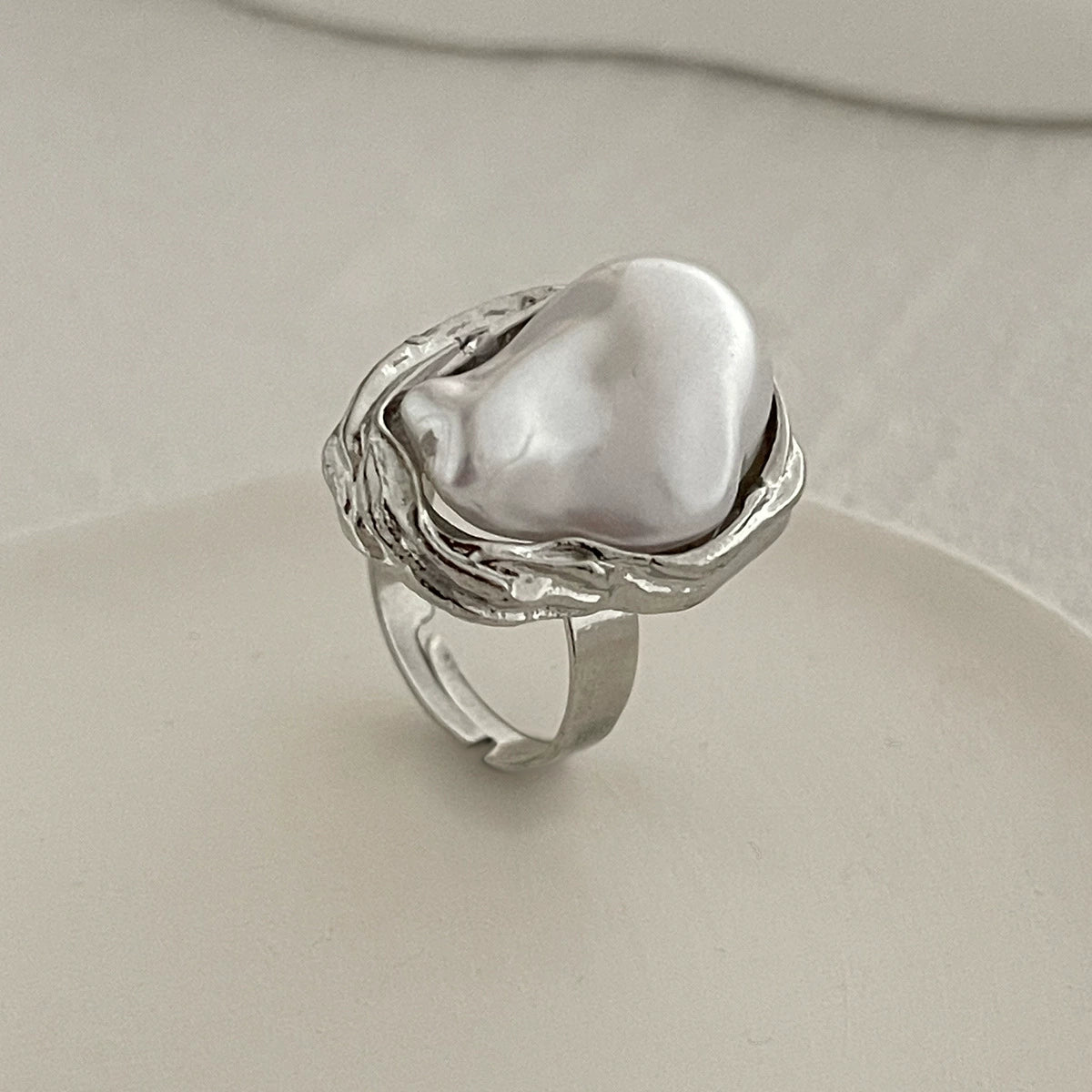 Emaline Baroque Pearl Ring Set - Silver Tone Set 03 [G76TPUZJ]