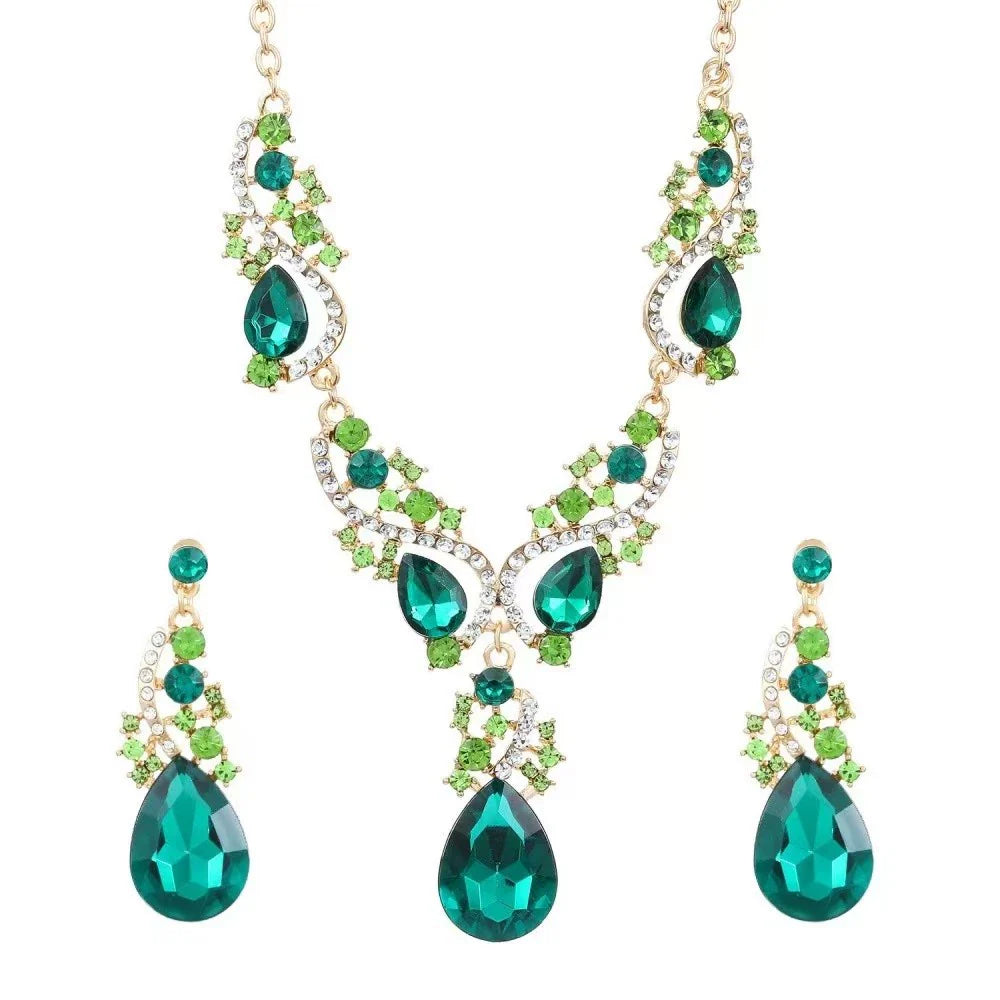 Dagny Waterdrop Tassel Set - Green Set