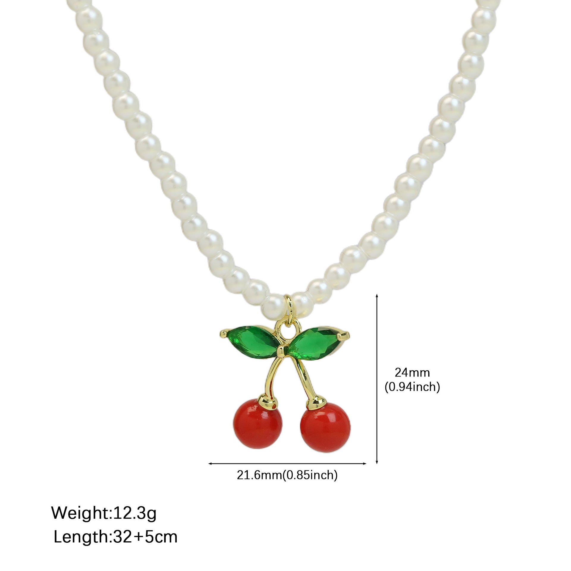 Alana Enamel Fruit Pendant Necklace - Orange Slice [D8WOZM09]