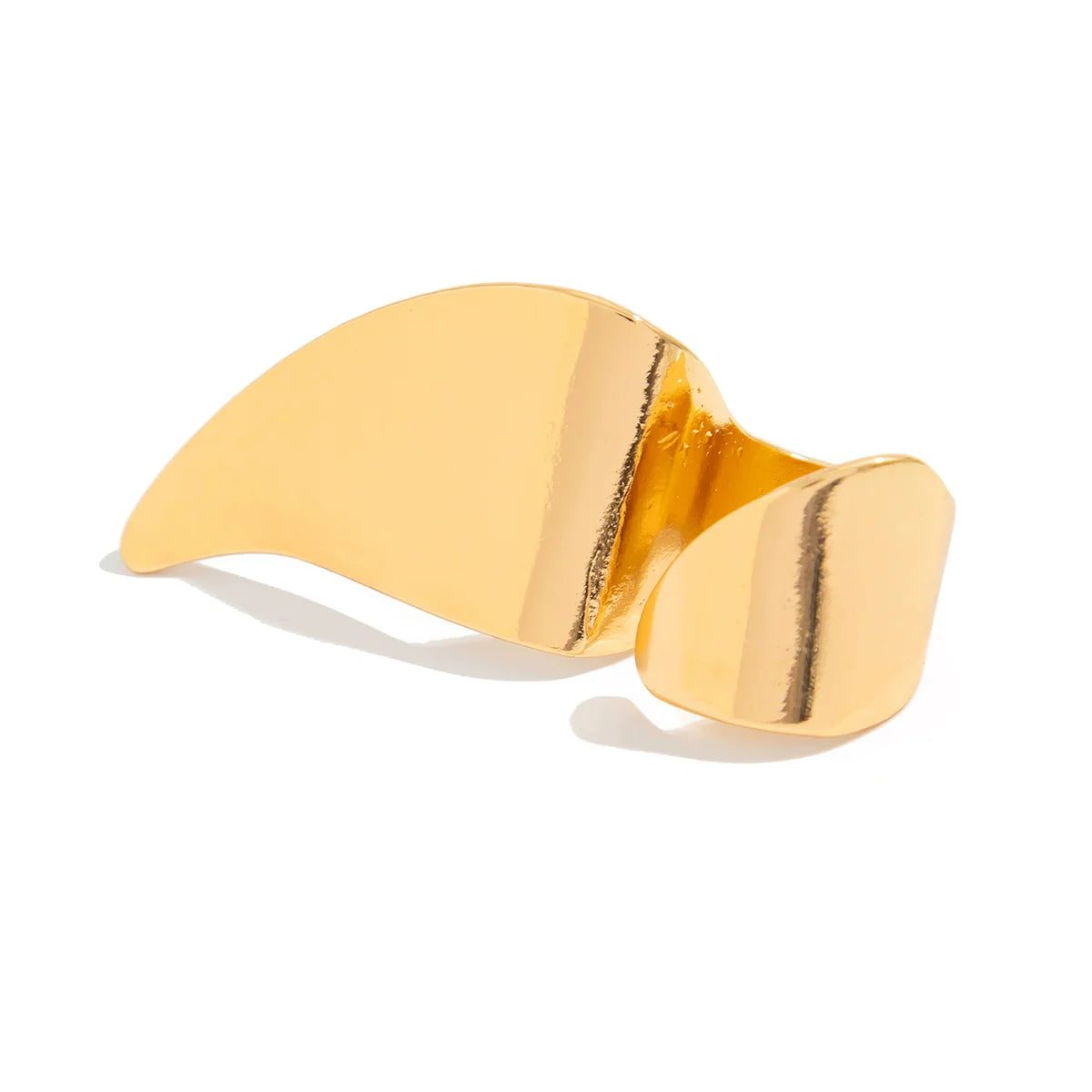 Brynna Sculptural Statement Rings - Irregular Snake Light Gold