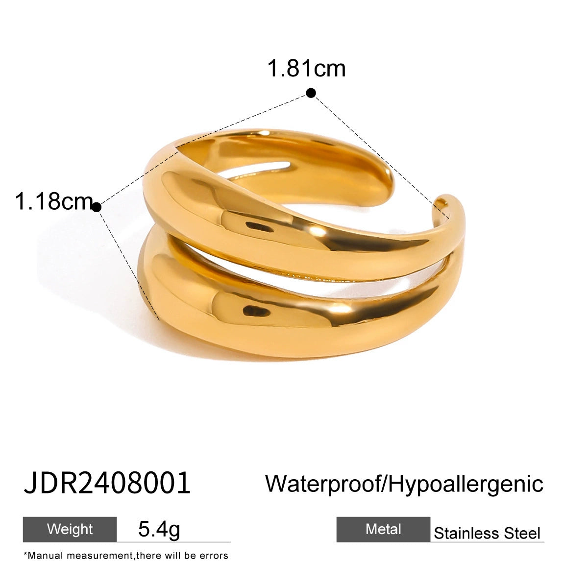 Jalaya Sculpted Layered Ring - Silver Tone [NZXQYDYH]
