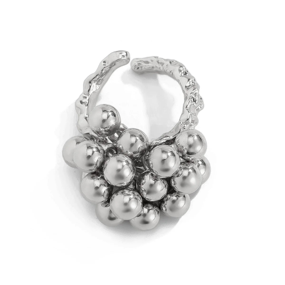 Acelyn Sculptural Wave Ring - Silver