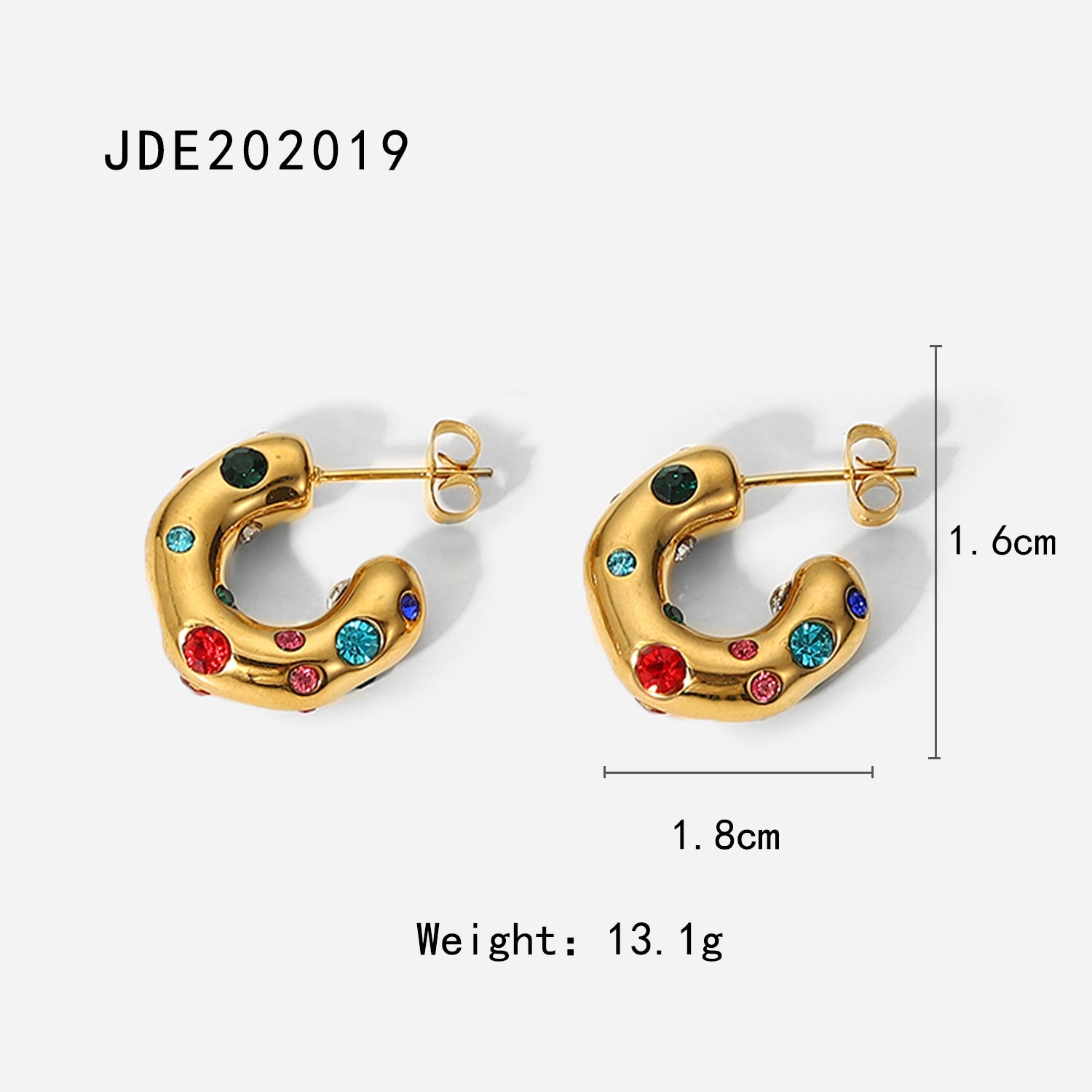 Destiney Irregular Pearl C-Hoop Earrings - JDE202019 [EDDB90R1]