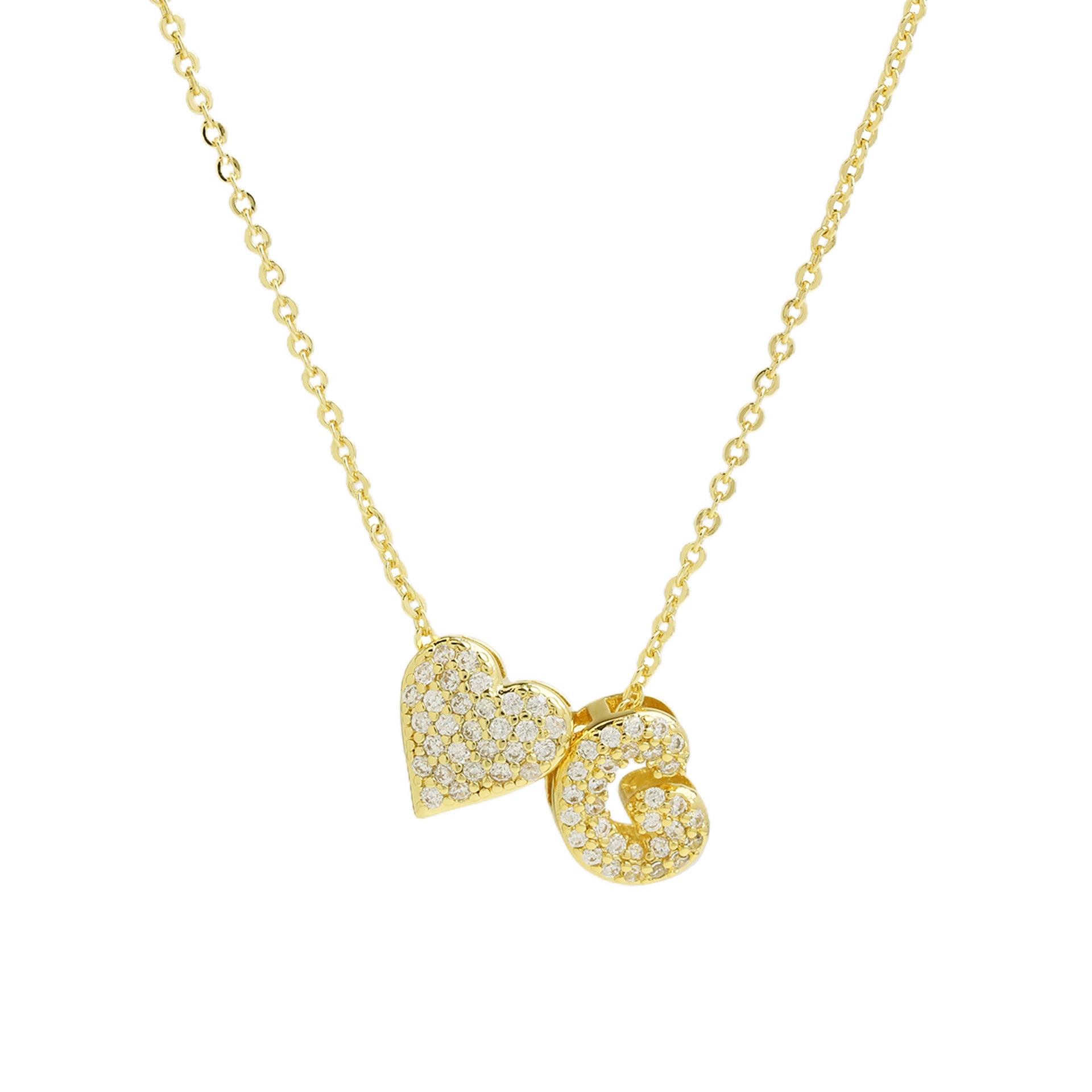 Riley Zircon Bubble Initial Necklace - G Initial [8JI0GSZZ]