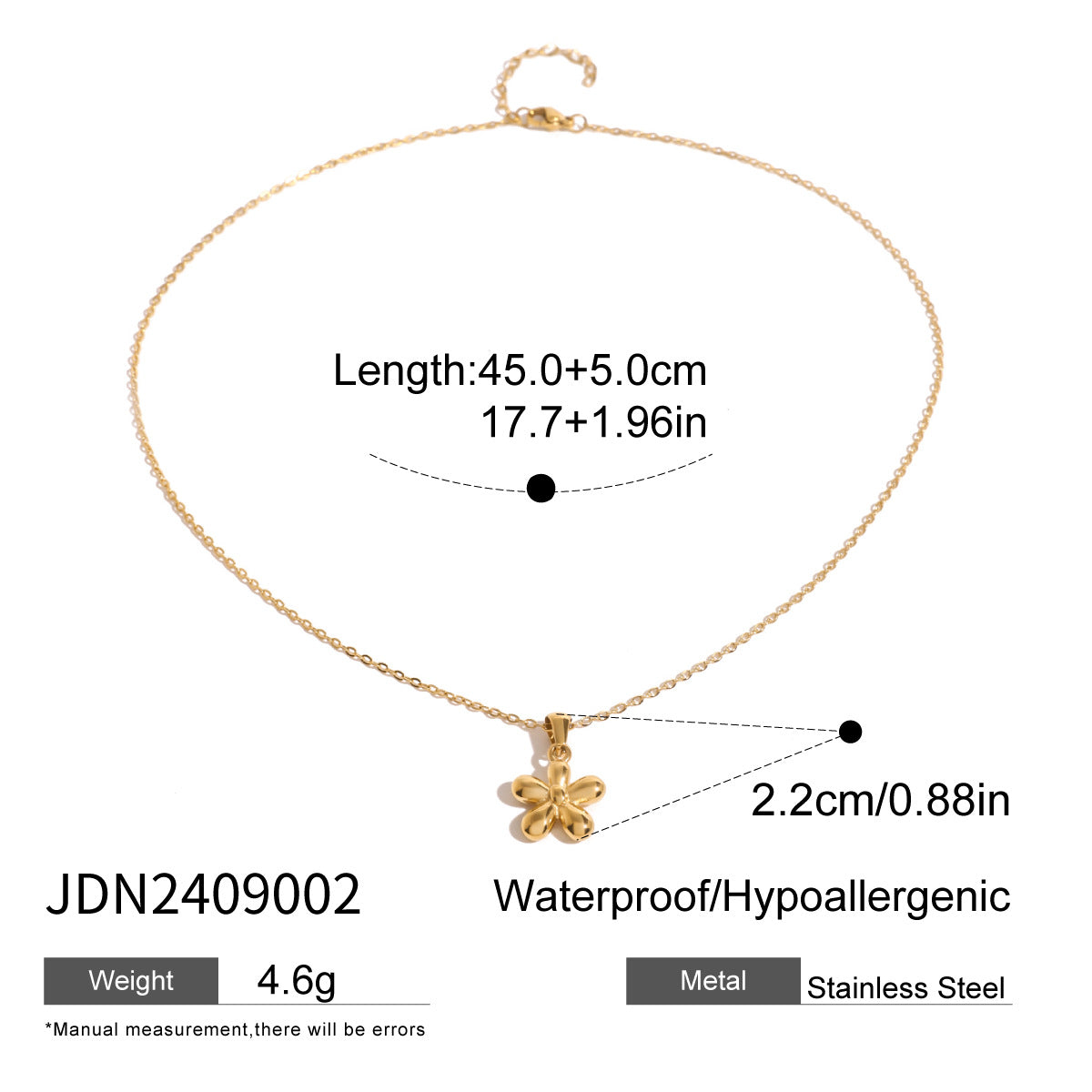 Arabelle Gilded Geometric Necklace - JDN2409002 [ZK0P1IPX]