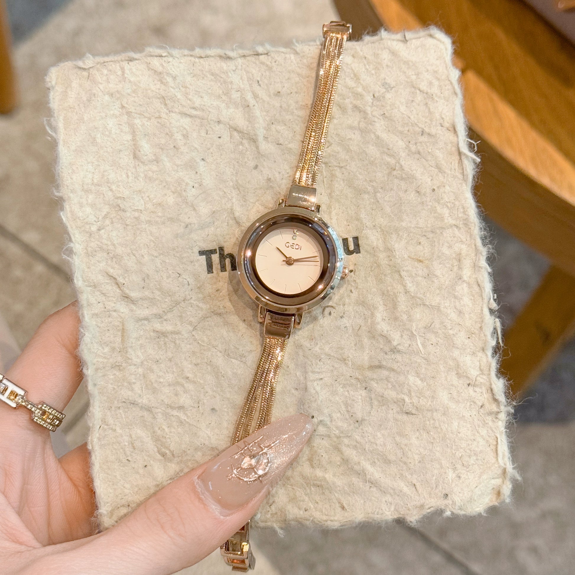 Raeleigh Dainty Chain Watch - Milk Tea Small Round Dial [0D6Y602D]