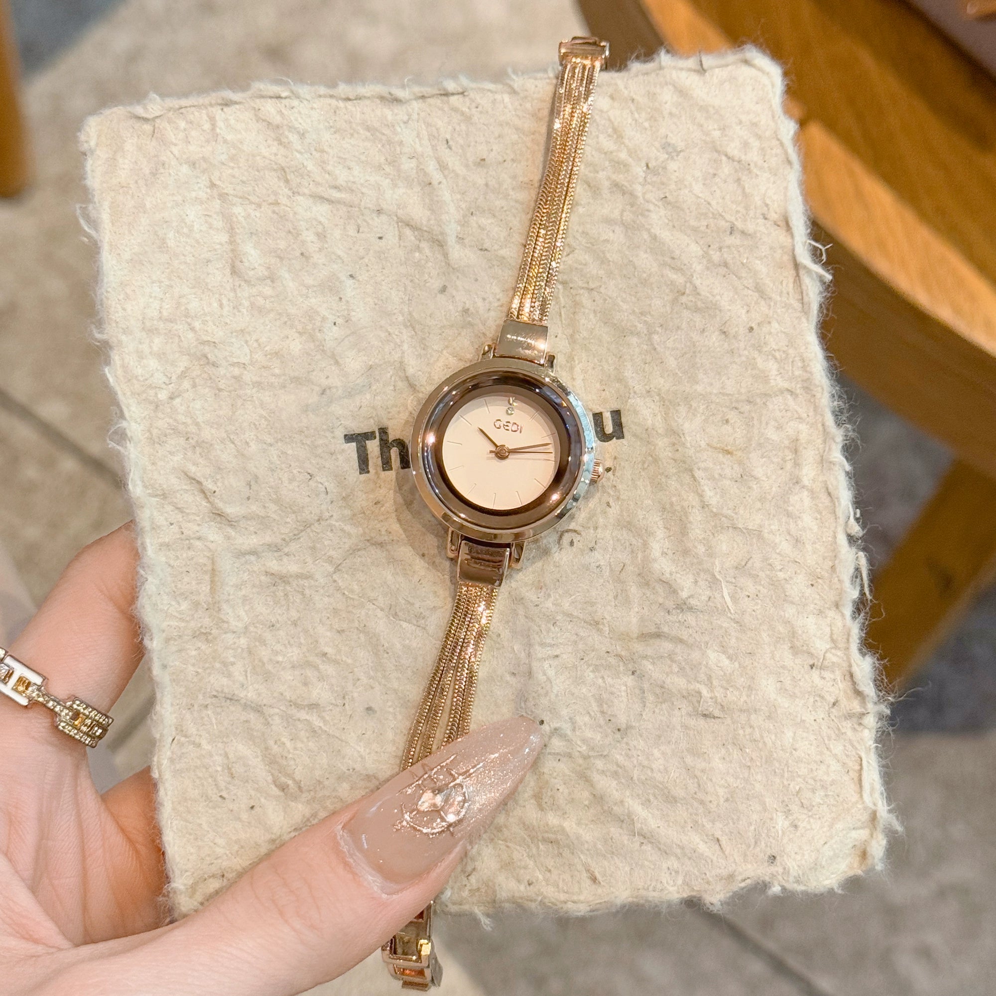 Raeleigh Dainty Chain Watch - Milk Tea Small Round Dial [0D6Y602D]