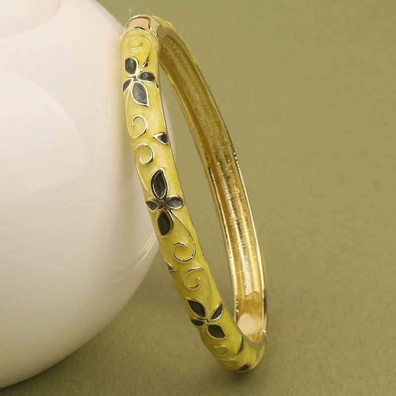 Eden Cloisonne Clover Bracelet - Yellow Green [63NYH1UE]