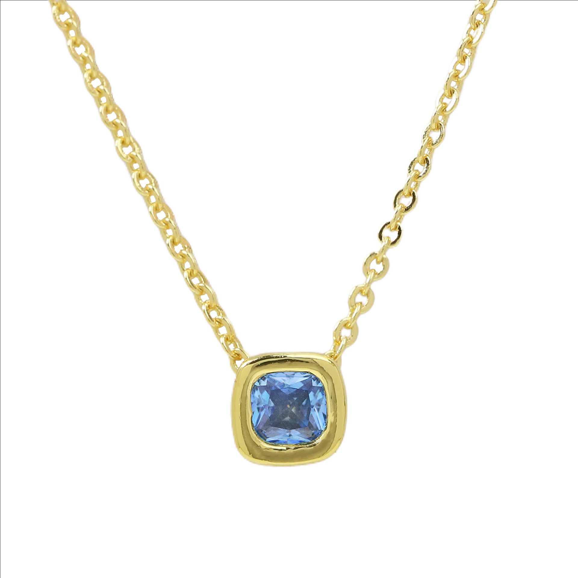 Roslyn Geometric Birthstone Necklace - December Birthstone Necklace [AI92MQQY]