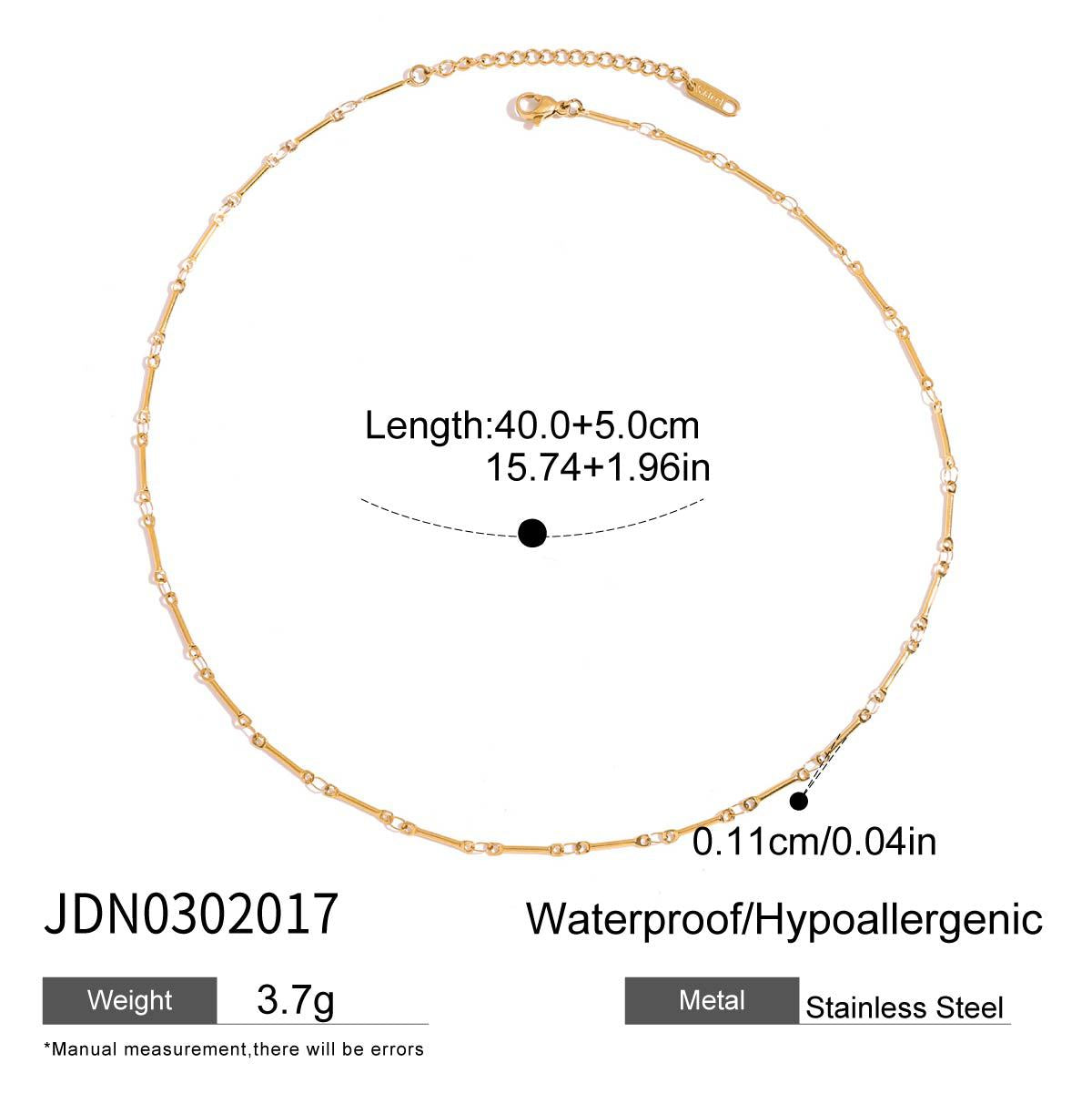 Naidelyn Stainless Chain Necklace - JDN0302017 [JNM2O4NR]
