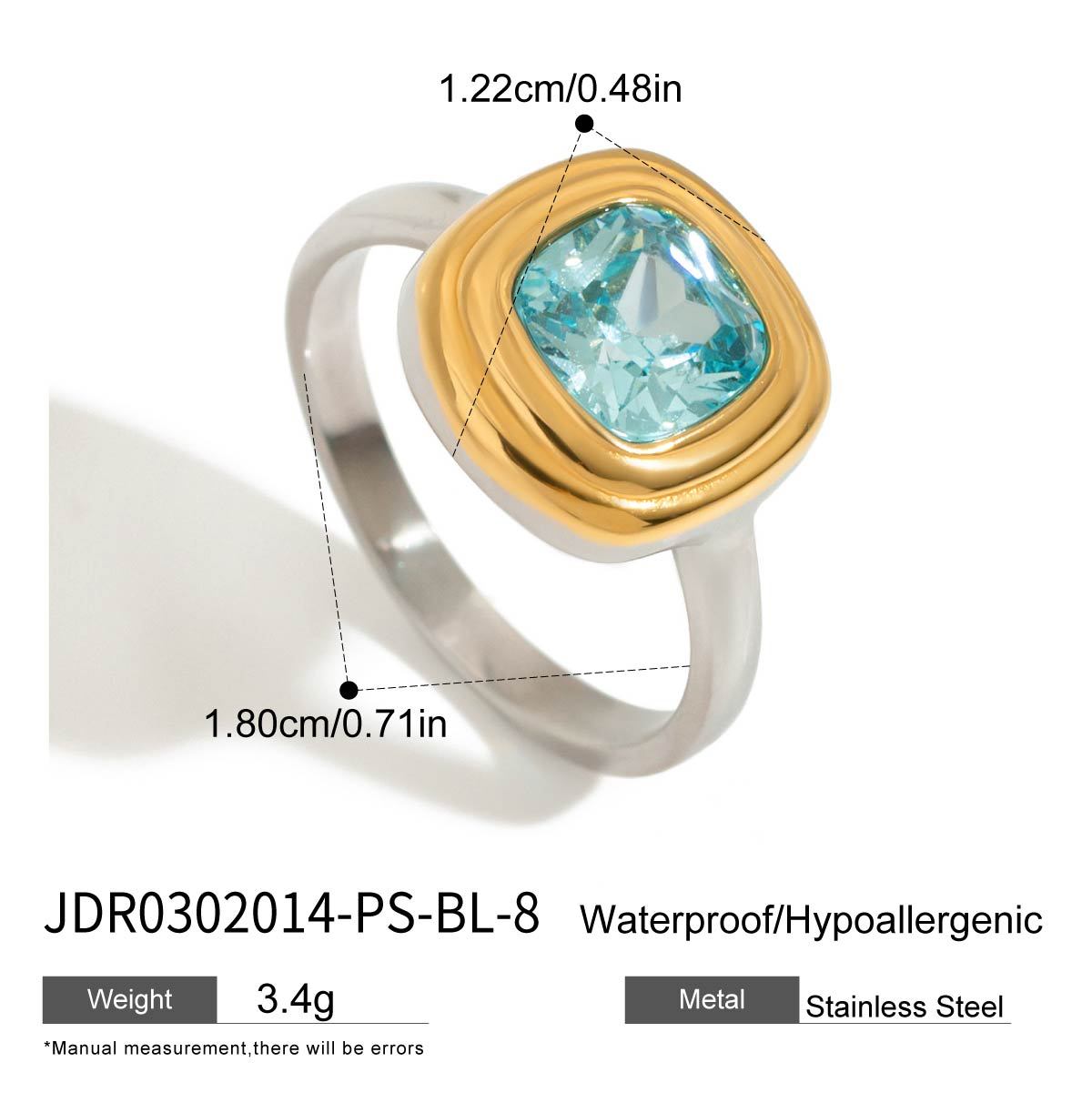 Tamsin Pearl & Stone Jewelry Set - Blue Stone Ring (Size 8) [PDDYD8C1]