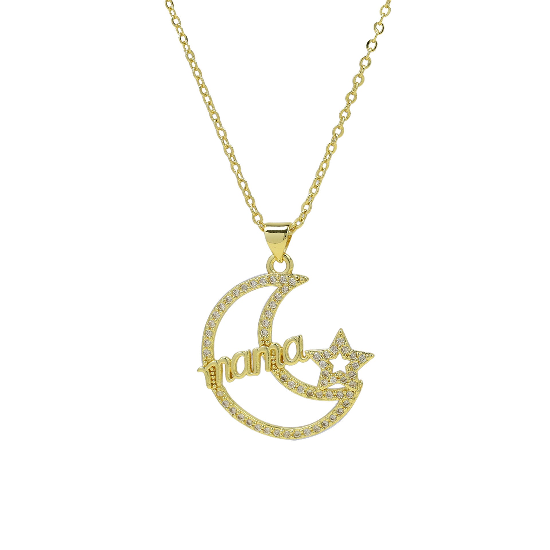 Saydee Zircon Mother Pendant Necklace - Design 3 [46VQZ1OY]