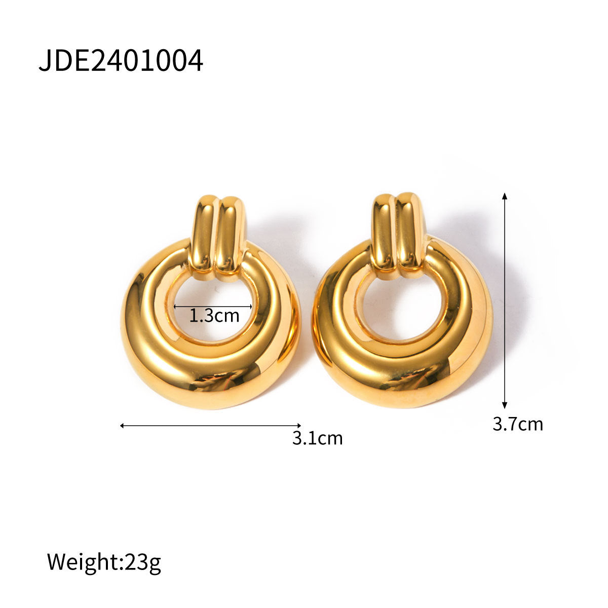 Yadira Gold Plated Hoop Earrings - JDE2401004 [J0NDHDZY]