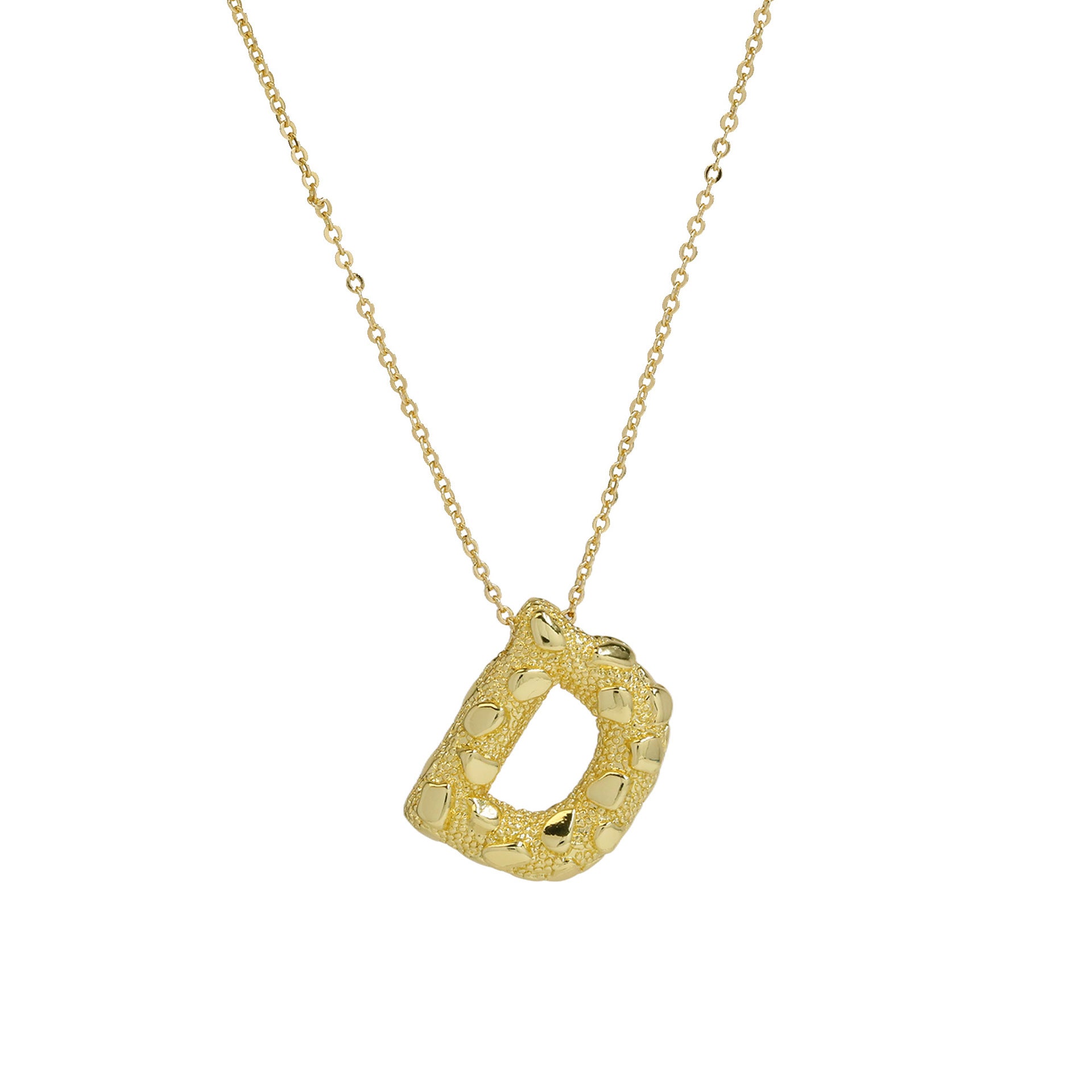 Akari Bubble Letter Necklace - D [CWVL12PT]